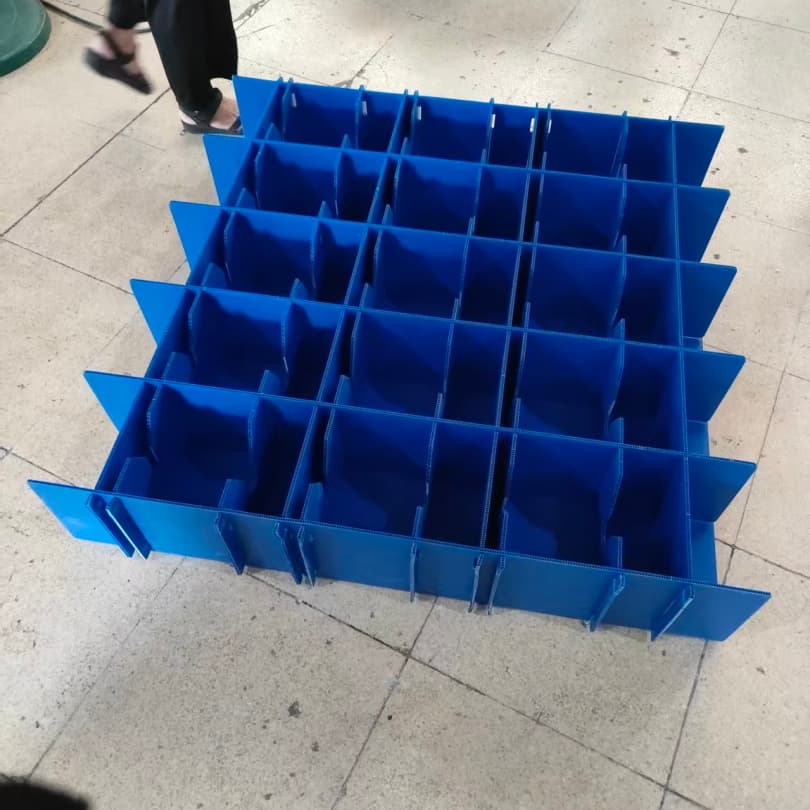 蓝色 PP 中空板插片式分格刀卡