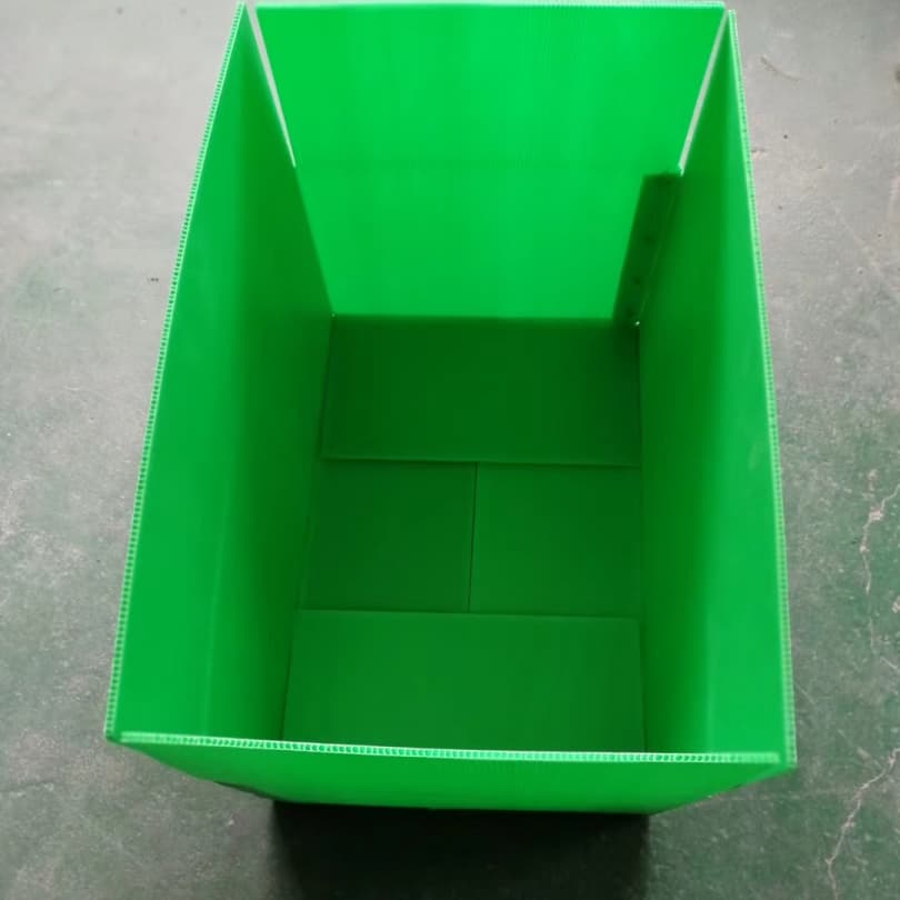 绿色 PP 中空板一体成型敞口周转箱